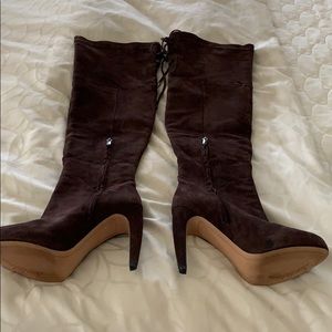Thigh high boots. Chocolate suede by Sam Edelman.